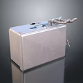 Silver Square Portable Lifestyle Product Featuring Functional Cord And Compact Design For Daily Use
