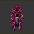 Pink Character And Creature 3D Model With Mechanical Body And Detailed Design Features