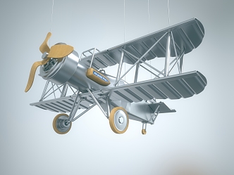 Modern aircraft Decorative biplane 3d model