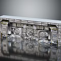Industrial Metallic Mechanical Structure With Gear Mechanisms And Panel Components