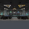 Spacious Modern Billiard Room With Multiple Green Felt Tables Hanging Pendant Lights And Decorative Art