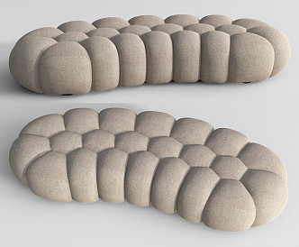 Modern Sofa Stool Cushion Bed End Stool Lazy Sofa 3d model