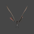 Game Movie Character Butterfly with Black Orange Wing Patterns and Detailed Design