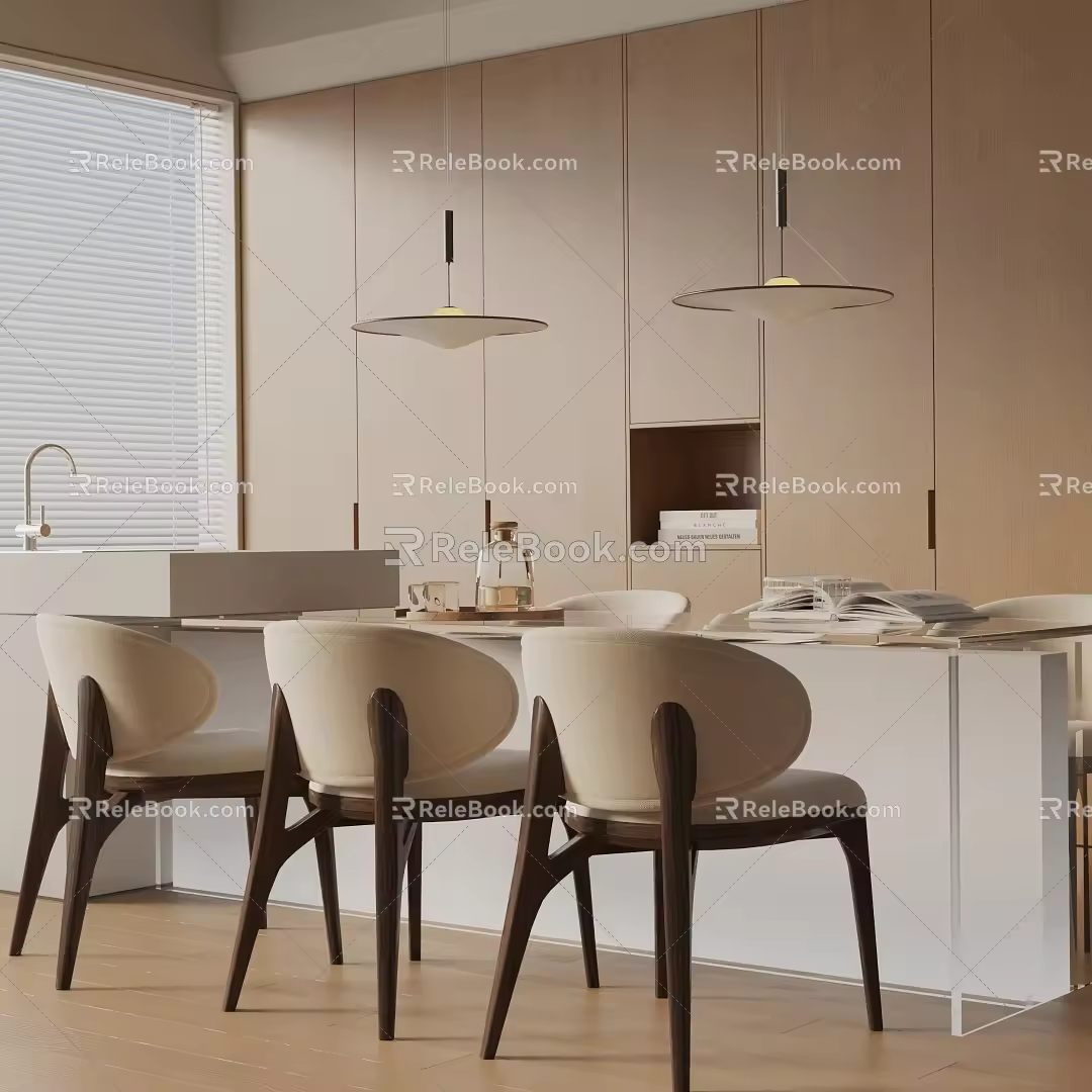 Modern table combination 3d model