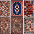 Square Rugs With Various Traditional Geometric Floral And Ornate Patterns For Home Decor