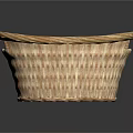 Decorative Wicker Storage Basket For Organizing Household Items With Red Lining