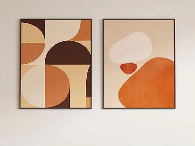 Modern Abstract Decorative Painting Hanging Painting 3d model