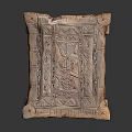 Carved Wooden Table Furniture with Intricate Leg Design and Decorative Surface