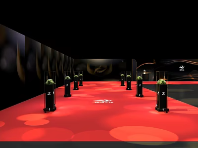 Activity Scene Red Carpet Small Stage Show Backboard Art Decoration Photo Sign-in Wall 3d model