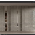 Japanese-style Cloth Curtain 3d model