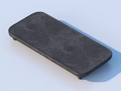 Rectangular Black Marble Texture Tray with Small Legs for Daily Use 3d model