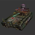 Military Armored Tank With Red Star Emblem Turret And Complex Equipment