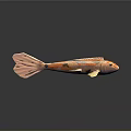 Orange And Black Spotted Koi Fish Shaped Soft Bath Toy For Children