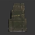Military Style Cargo Boxes Wrapped In Green Fabric And Strapped With Ropes