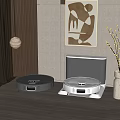Modern sweeping robot 3d model