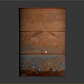 Rusty Metal Barrel With Orange Gray Rusted Surface Cylindrical Shape And Worn Base