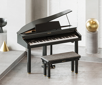 Modern Piano 3d model