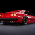 Red Ferrari Sports Car With Sleek Aerodynamic Design And Classic Exterior Styling