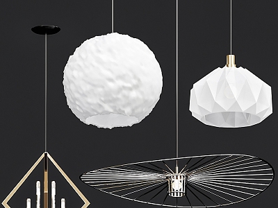 Modern chandelier organic 3d model