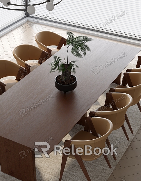 Modern Dining Table and Chair model