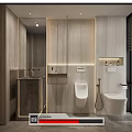 Modern Bathroom Interior Design With Natural Light Wall Mounted Vanity And Toilet
