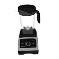 Modern Home Kitchen Blender With Stainless Steel Base Black Lid And Transparent Container