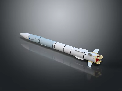 White And Blue Space Rocket With Stages And Engines For Space Exploration Mission 3d model