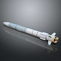 White And Blue Space Rocket With Stages And Engines For Space Exploration Mission