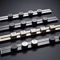 Modern socket slide rail wireless removable socket 3d model