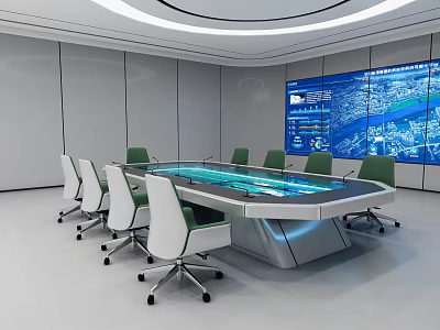 Science and technology sense conference table conference table modern sense conference table electronic sand table 3d model