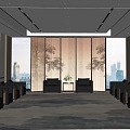 Modern Reception Room Meeting Room Meeting Room Reception Room Sofa VIP Room Company Reception Room Screen 3d model