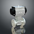 Industrial Mechanical Valve With White Metal Body Black Side Components And Flange Base