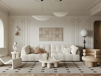 French Living Room 3d model