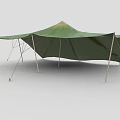 Outdoor Camping Furniture Green Tent With Metal Support Poles And Durable Fabric Cover