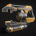 PROTECHNIC CUT 14TW Industrial Cutting Tool Yellow Black Mechanical Design With Flame Logo