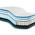 Mattress Layer Structure With Different Support And Comfort Foam Layers 3d model