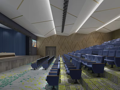 Modern Conference Hall Report Hall 3d model Modern Conference Hall Report Hall 3d model