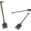 Practical Hardware Tools Shovels With Wooden Handles And Metal Blades For Gardening And Construction Use