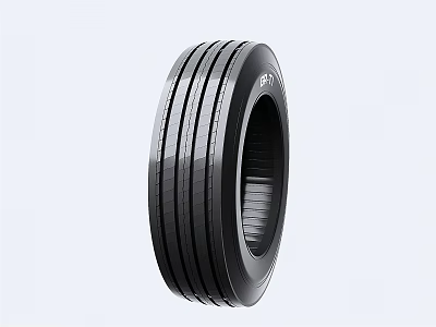 Black Rubber Radial Tire With Deep Tread Pattern And Modern Design 3d model