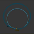 Blue Daily Use Belt With Gold Buckle And Smooth Loop Design