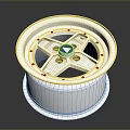 Modern Car Wheel Rim Design With Chrome Trim And Spoke Center Emblem