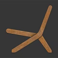 Modern Leisure Chair With Blue Woven Seat And Wooden Frame Design
