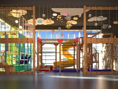 Modern Amusement Park Children's Play Area 3d model