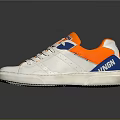 White Orange Blue WINGON Sneakers with Casual Design and Comfortable Sole