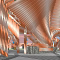Rotating Grid Corridor 3d model