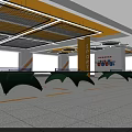 Indoor Table Tennis Fitness Training Area With Green Tables And Yellow Floor Lines