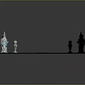 Modern Chess Sci-fi Chess Sci-fi Chessman Cyber Chessman 3d model