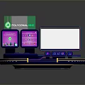 Polyignal Pro Advanced Console With Multiple Screens And Neon Design Elements 3d model