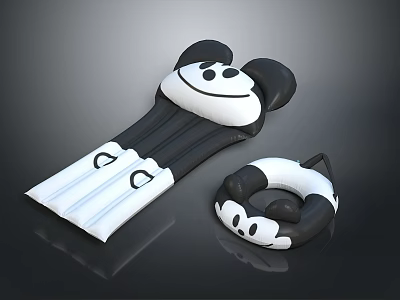 Mickey Mouse Shaped Inflatable Pool Float And Swim Ring For Summer Water Fun 3d model