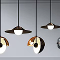 Modern Contemporary Pendant Lights Design With Spherical Metal Glass Shades For Home Interior Decor